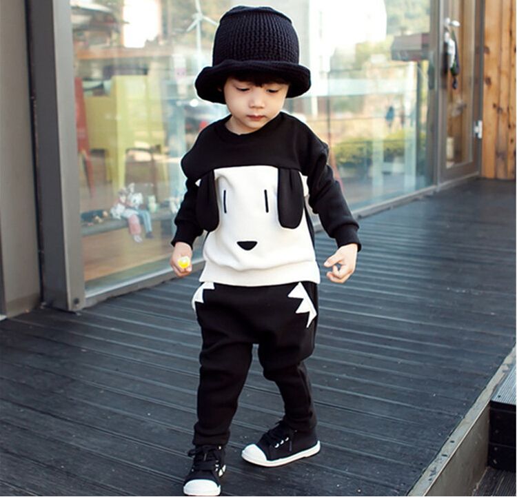 Boys Autumn Clothing Sets Cute Dog Style Baby Tracksuits ...