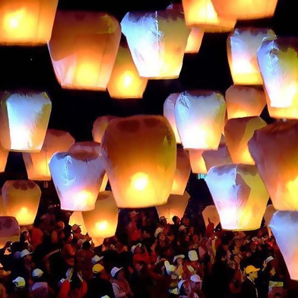 2017 Big Chinese Kongming Lanterns Fly Sky Candle Lamp Flying Wishing