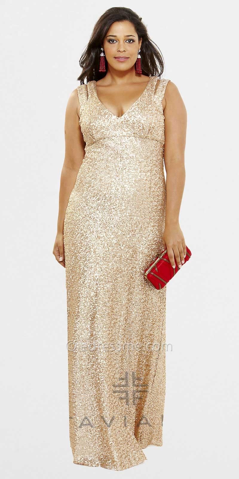 2016 Plus Size Formal Prom Evening Dress Sheer Gold Sequin Sexy Straps Sleeveless Long Party 