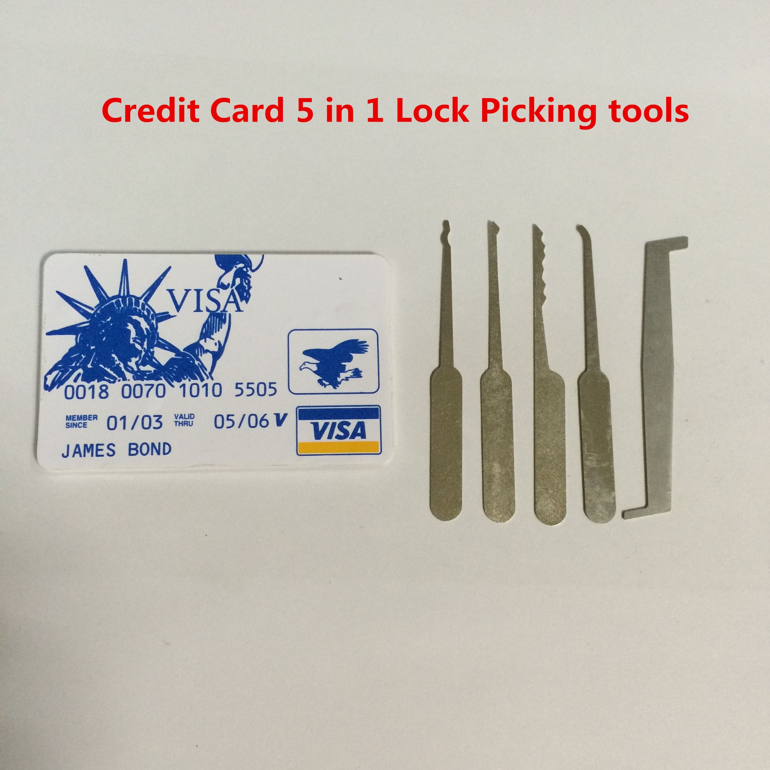 James Bond Credit Card Lock Pick Set Lock Picking Tools Locksmith Tools
