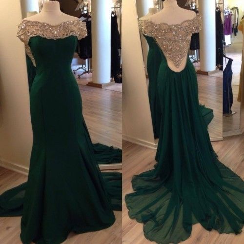 Green and Gold Prom Dresses