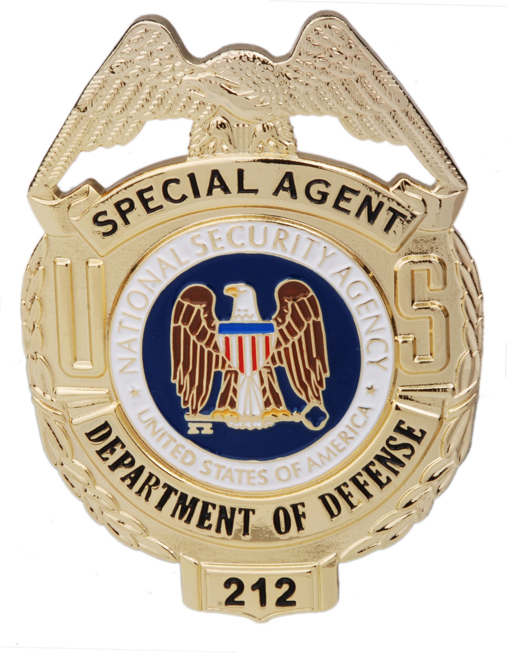 2017 Us Department Of The Defense Special Agent Metal Badge 32707 From
