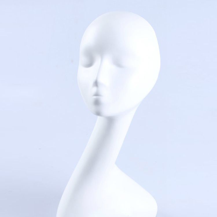 2016 Wholesale Wig Mannequin Head White Swan Neck Crooked Wig Mannequin