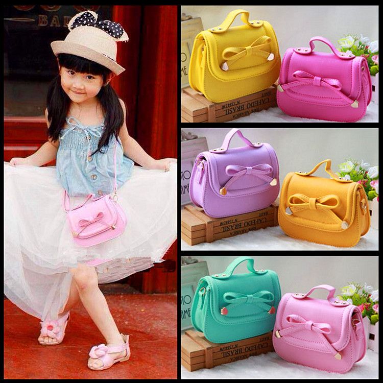 New Children Handbags Girls Fashion Bag Kids Classic Pu Leather Handbag