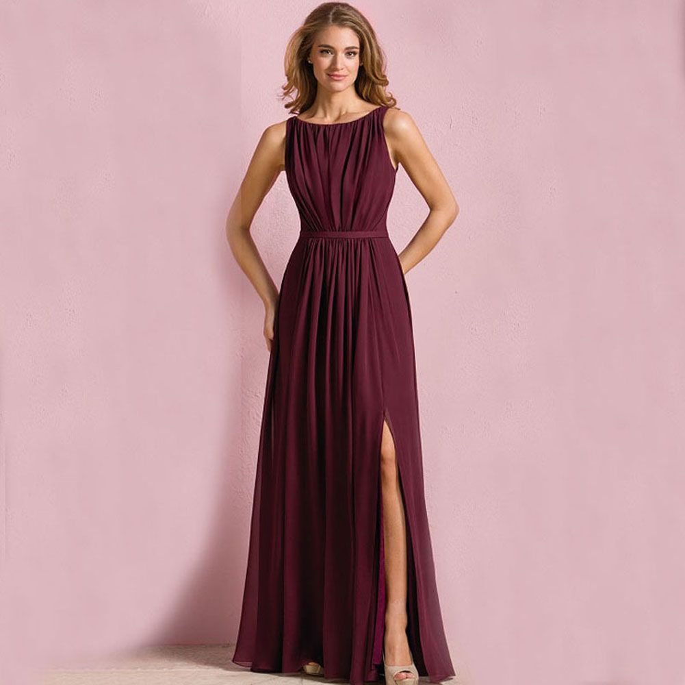 Wine Red Long Bridesmaids Dresses Cheap Bridesmaid Dress Plus Size For
