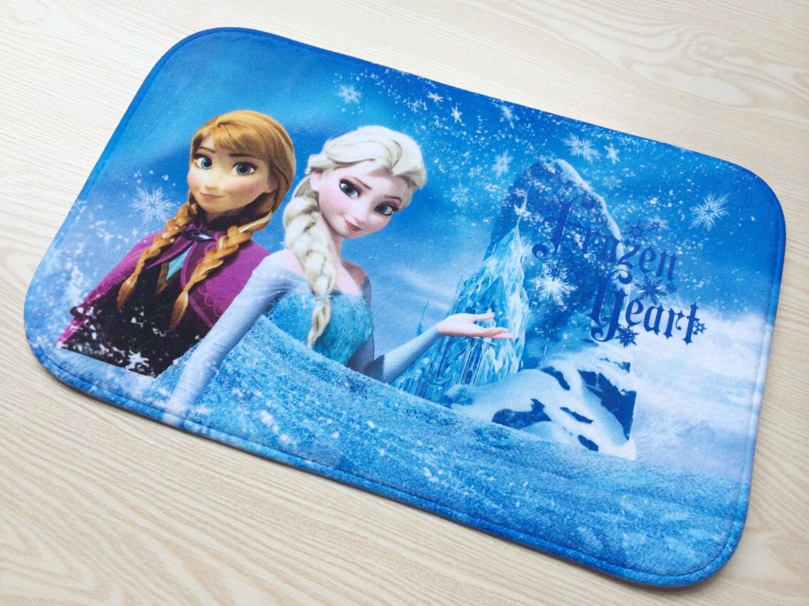 2017 Frozen Mat Bathroom Coral Velvet Mats / Super Absorbent Doormat