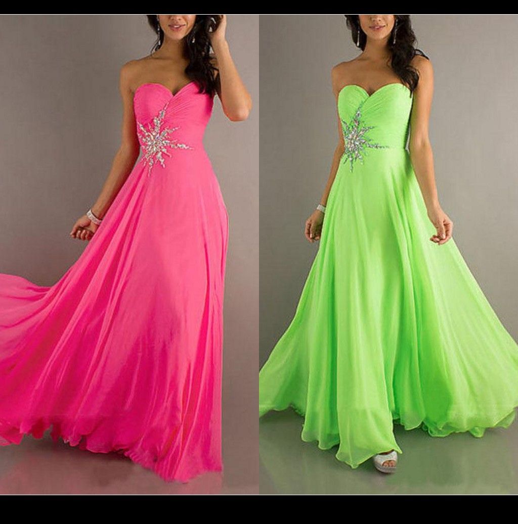 Lime Green Prom Dresses Cheapest Sweetheart Beaded A Line Long Evneing