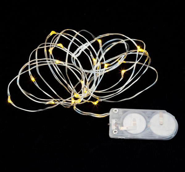 Image result for cr2032 fairy lights silver wire