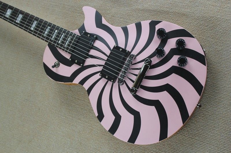 Electric Guitar Windmill Pattern Pink Left Handed Acoustic Electric 