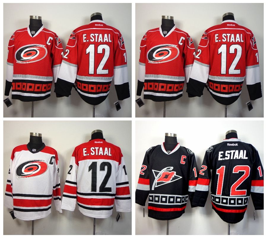 Carolina Hurricanes Jersey 12 Eric Staal Jerseys Cheap NHL Ice Hockey