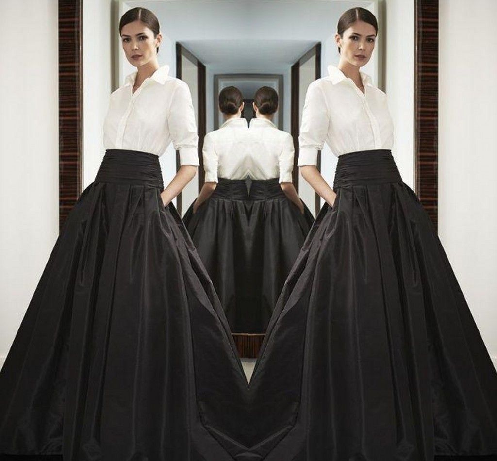 Black Satin Maxi Skirt Online | Black Satin Maxi Skirt for Sale