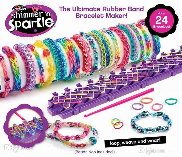 Shimmer 'N Sparkle Rainbow Loom Kit Cra Z Loom Bracelet Maker For With