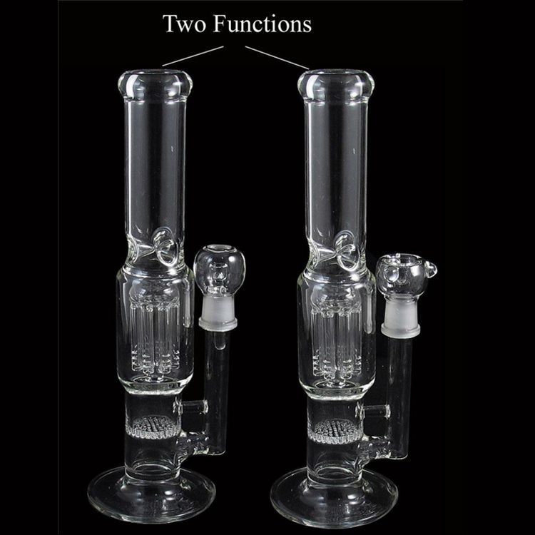 2017 Double Filter Handmade Glass Bongs 18.8mm Smoking Recycler Oil