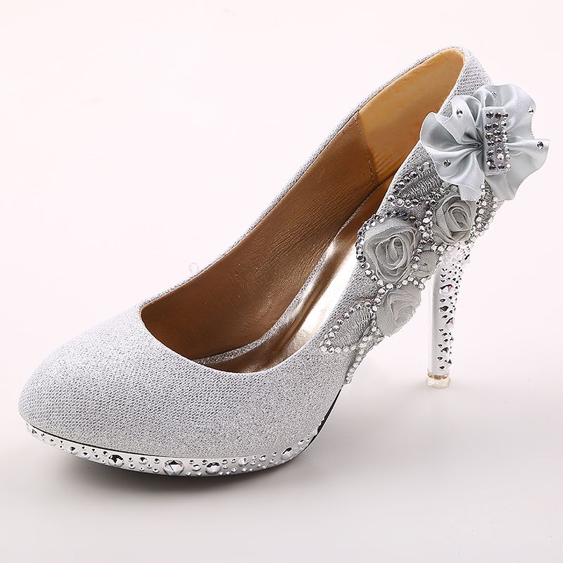 4 Inch Highheeled Luxury Lady Shoes Girl Prom Dresses Shoes