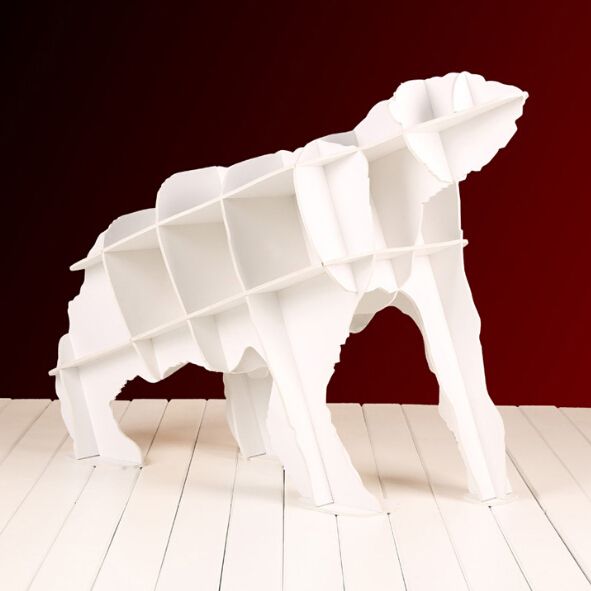 2017 Wood Polar Bears Bookshelf Bookcase Bookshelf Nordic Style Model