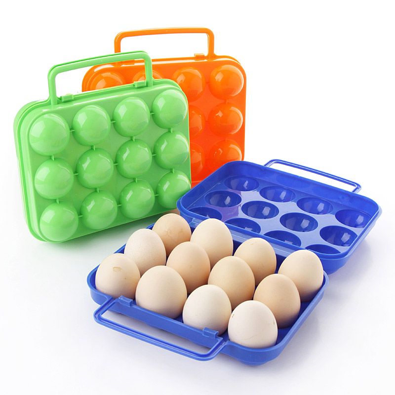 2017 Outdoor Portable Safe Plastic Egg Cartons The 12 Grid Eggs Box For