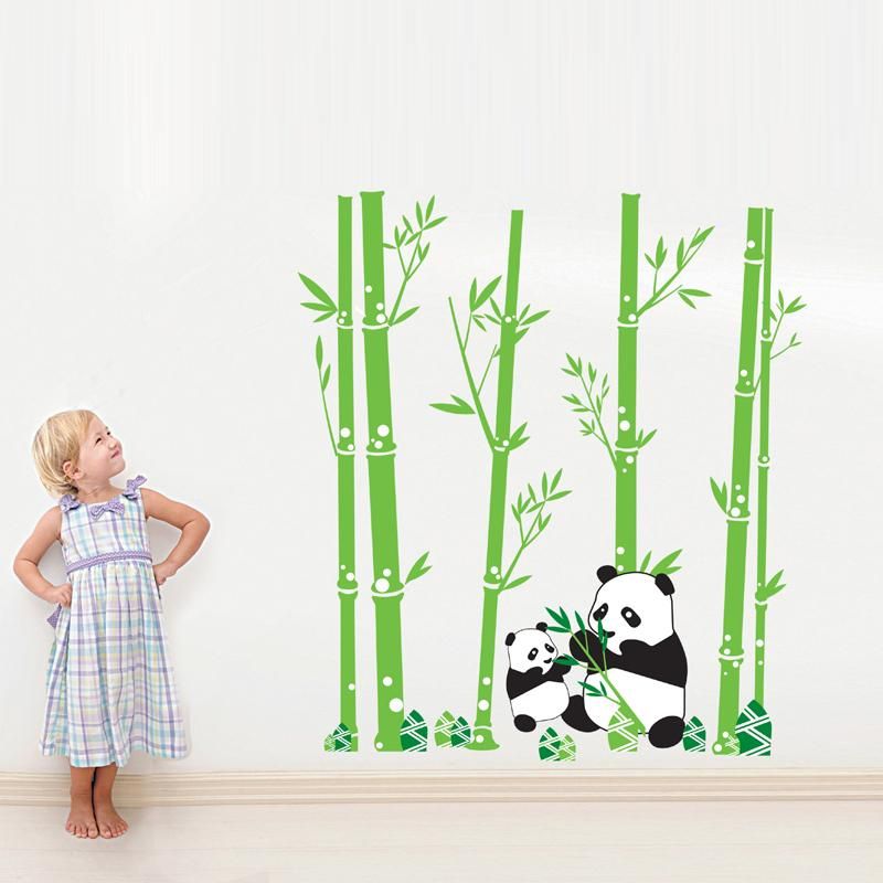 bamboo panda diy vinyl wall stickers home decor art decals design 3d wallpaper bedroom sofa house