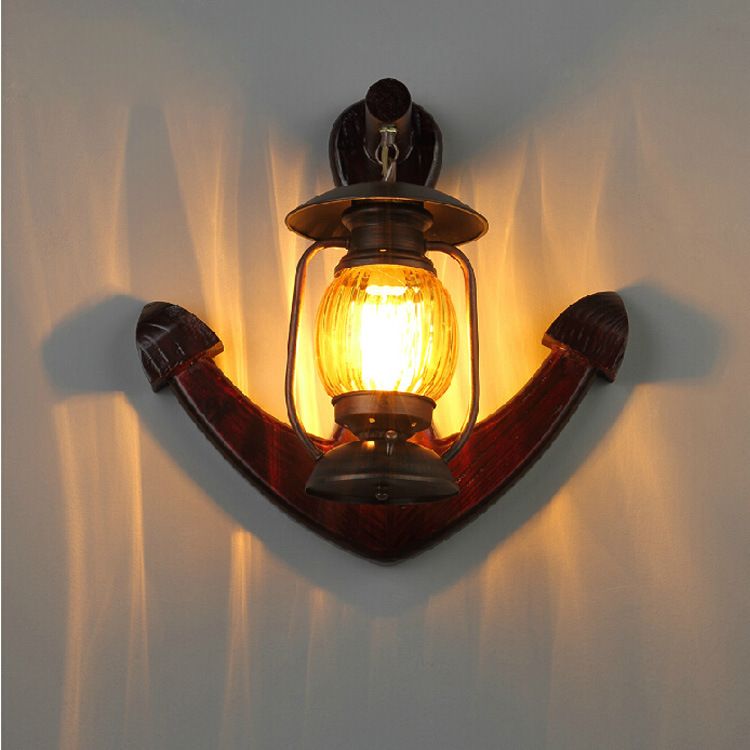 Online Cheap Industrial Manufacturers Supply Outdoor Wall Lantern Vintage Wood Wall Lamp Wall ...