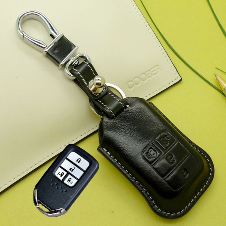 Genuine Leather Smart Key Fob Cover Case for Honda 2015 Odyssey 2016