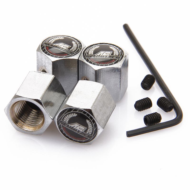 2017 Locking Ac Anti Theft Dust Cap Tire Valve Caps With Car Logo