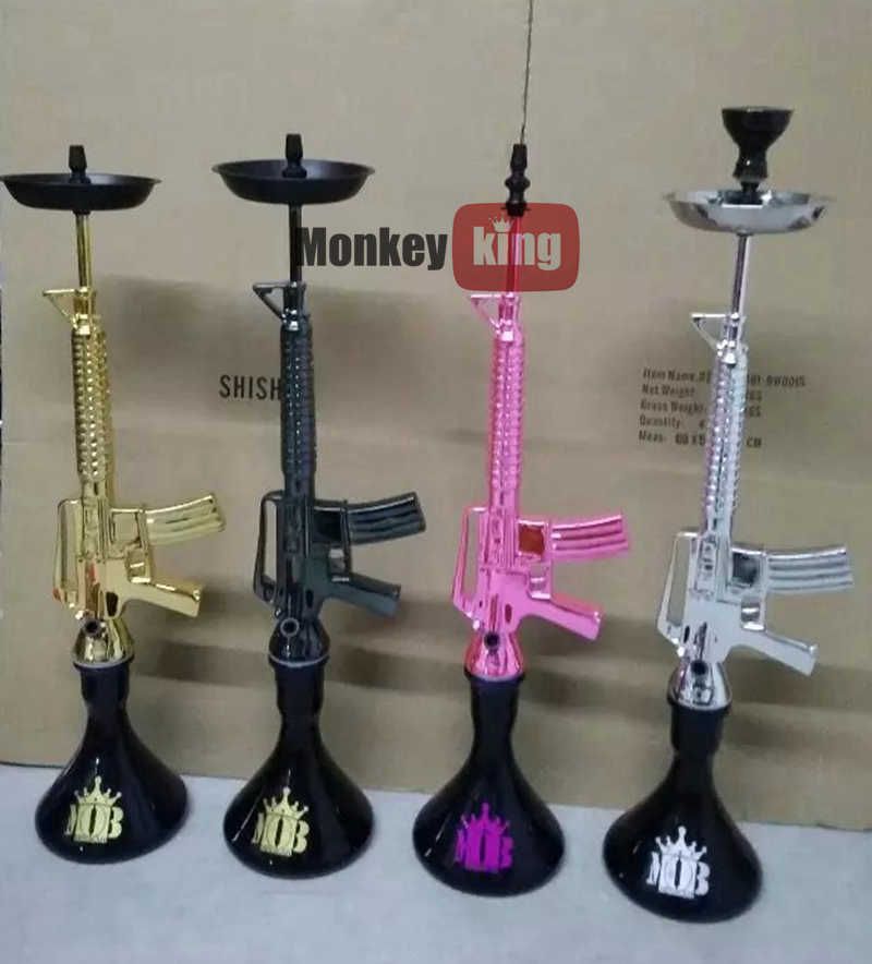 2017 Hot Selling Zinc Alloy Hookah Gun Shape Hookah Gun Shisha Hookah