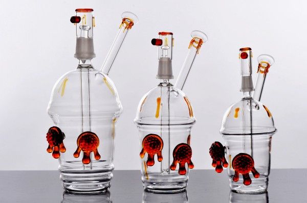 2018 Smoking Pipes Tortoise Glass Bongs Glass Water Bongs! Mini Smile