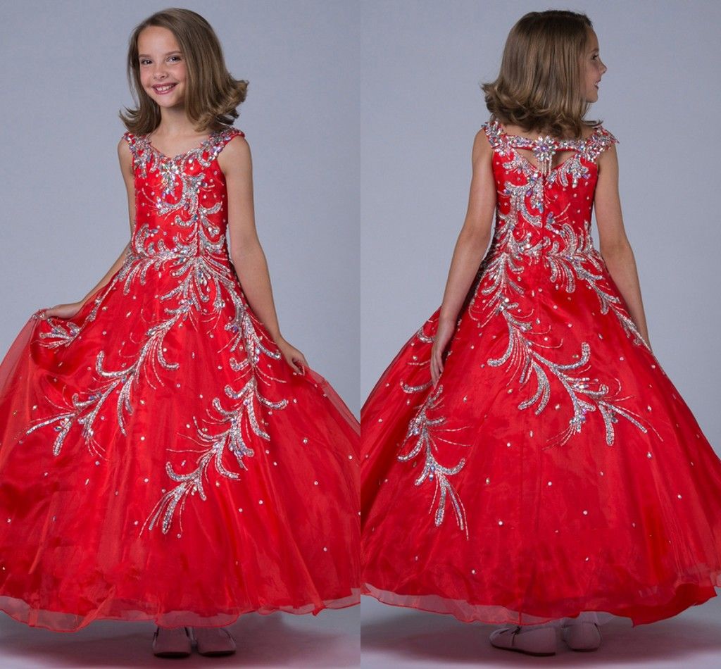 red gown for pageant