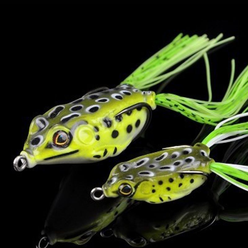 5.5cm Topwater Rubber Frog Lure Plastic Soft Fishing Baits Artificial ...