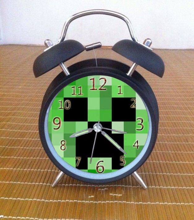 2014 New Minecraft Digital Alarm Clock LED Night Light Alarm Clock For