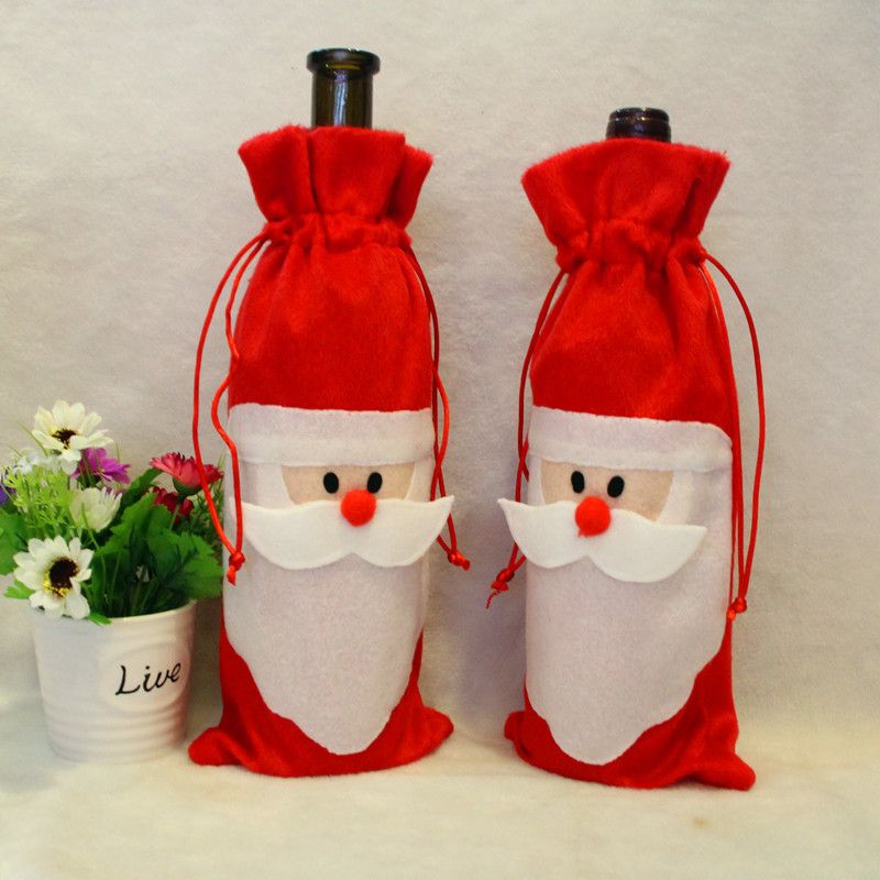 2016 Red Wine Bottle Bag Christmas Gift Bag Xmas Christmas Decorations