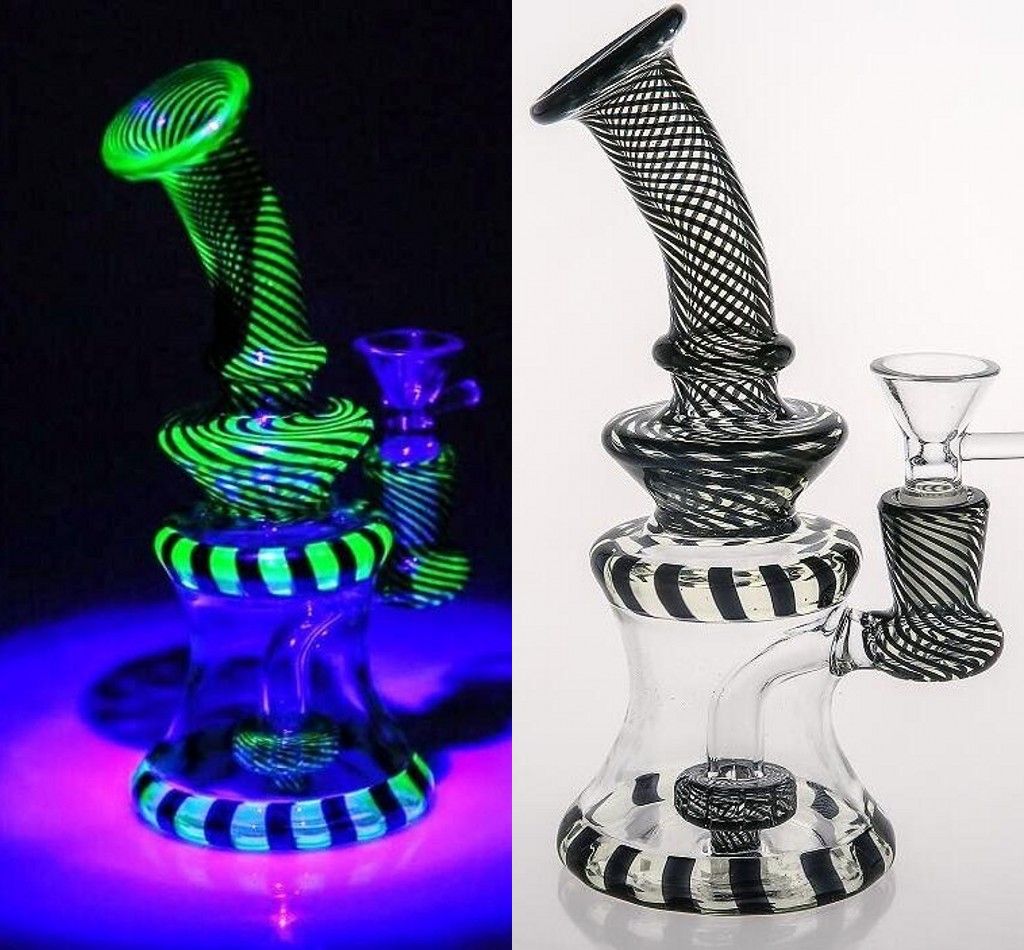 18 Cm Uv Glass Material Glass Bongs in Stock Heady Smoking Ater Smoking