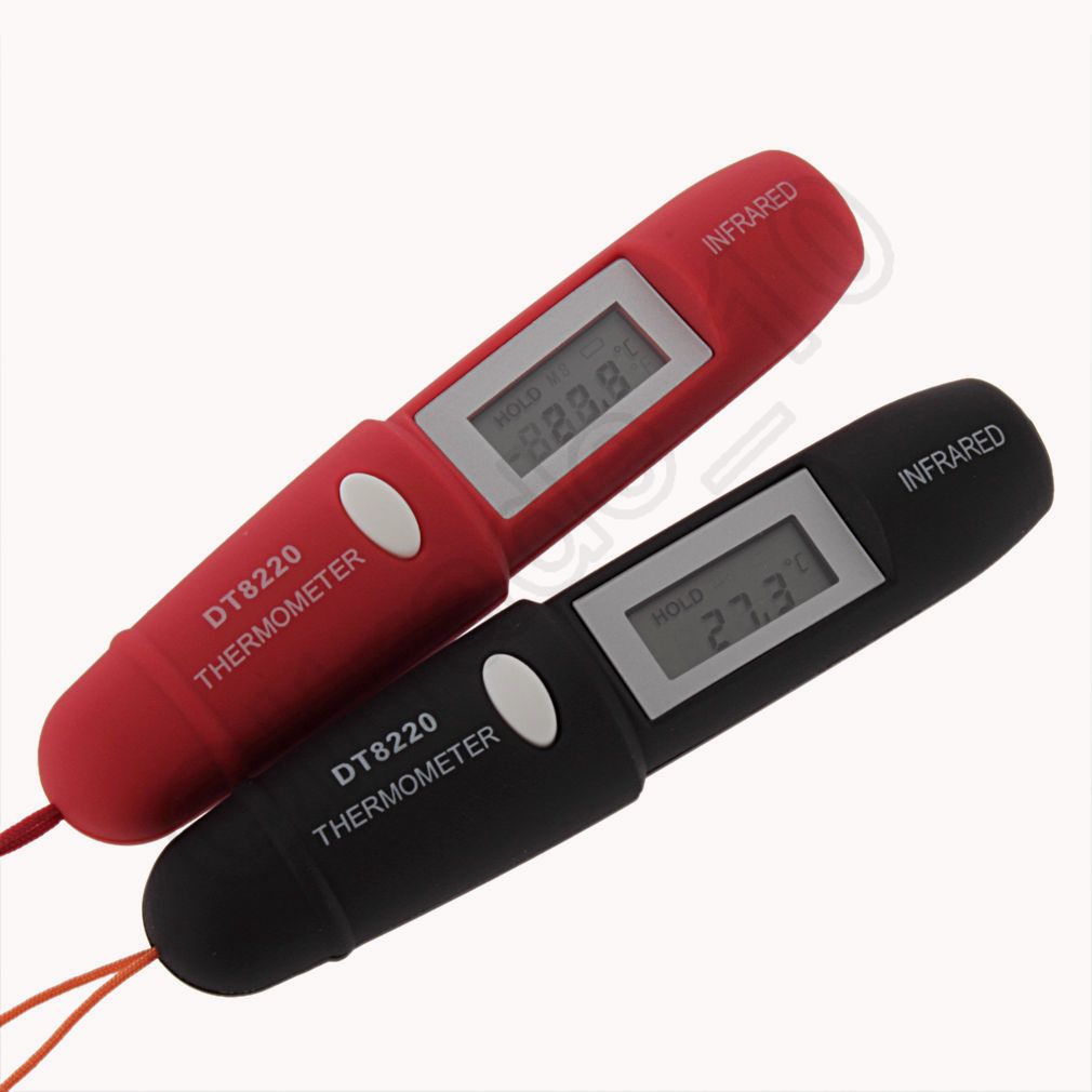 HHA684 Mini Infrared Thermometer Pen Style DT8220 LCD Display Digital