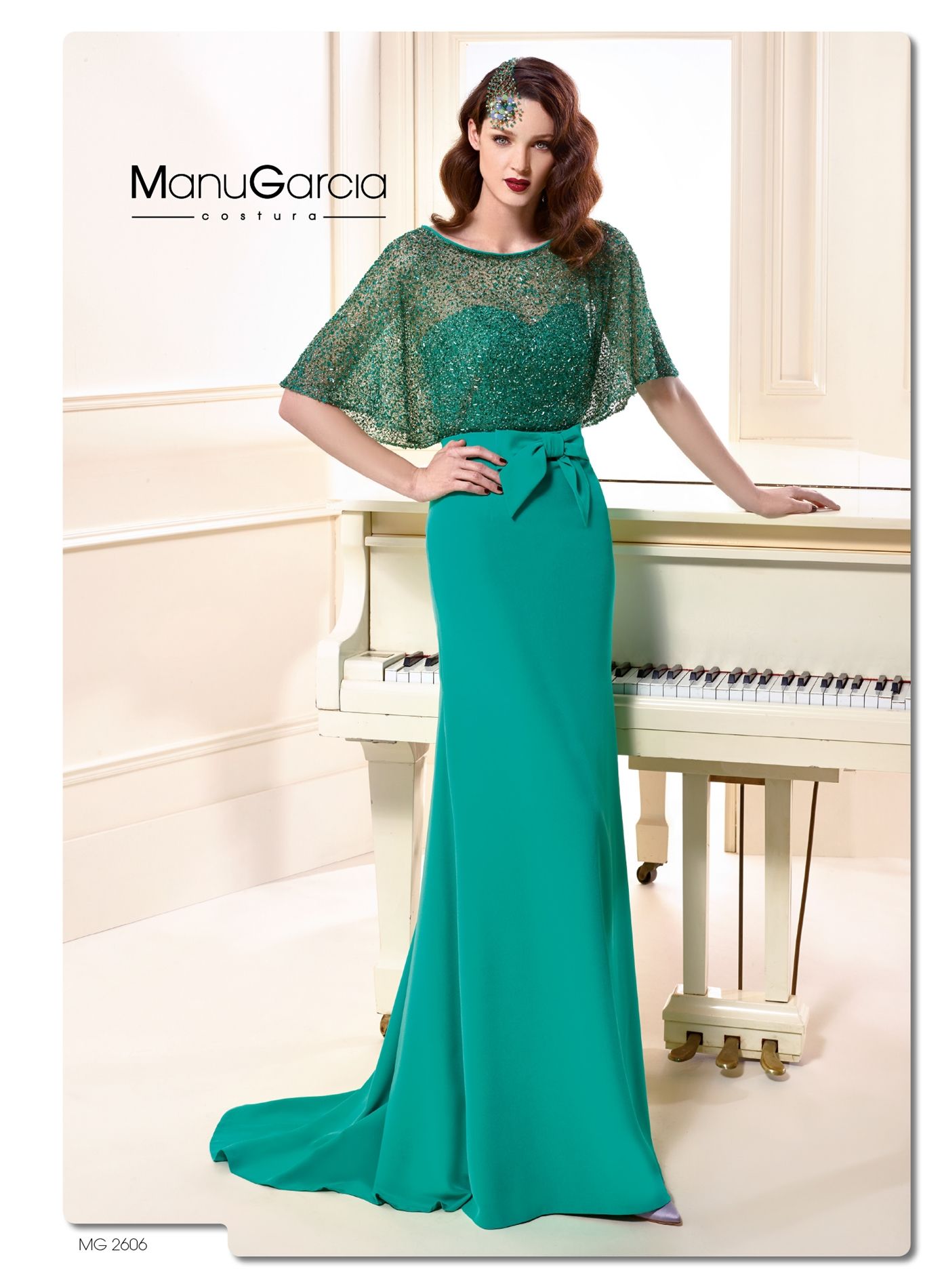 Emerald Green Luxury Beading Sequined Satin Mother'S Dresses Plus Size