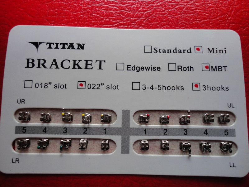 Orthodontic Mbt Metal Bracket Braces 3 With Hook 0.022 Dental Treatment