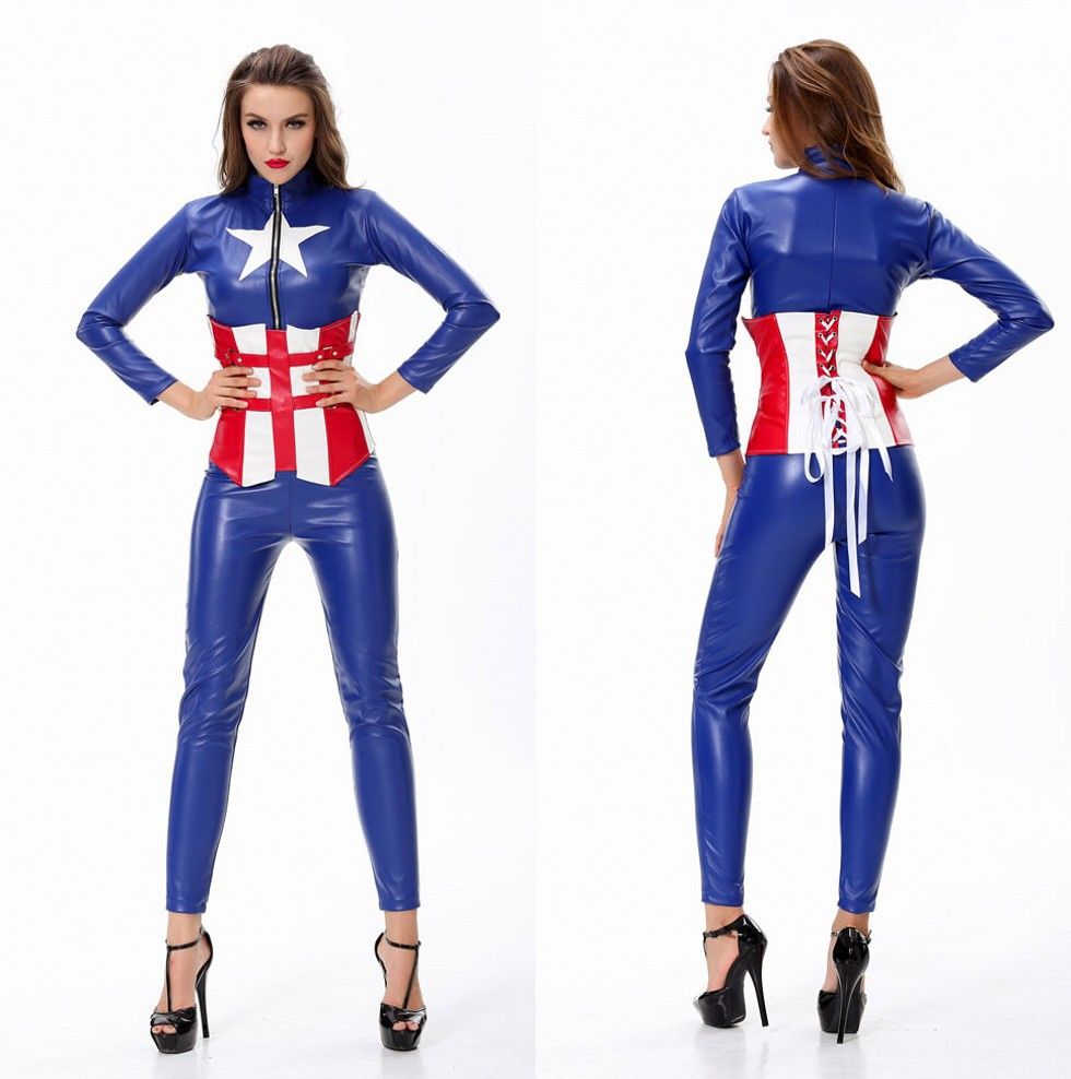 Woman Sexy Role-playing Game Uniforms The Avengers Captain ...