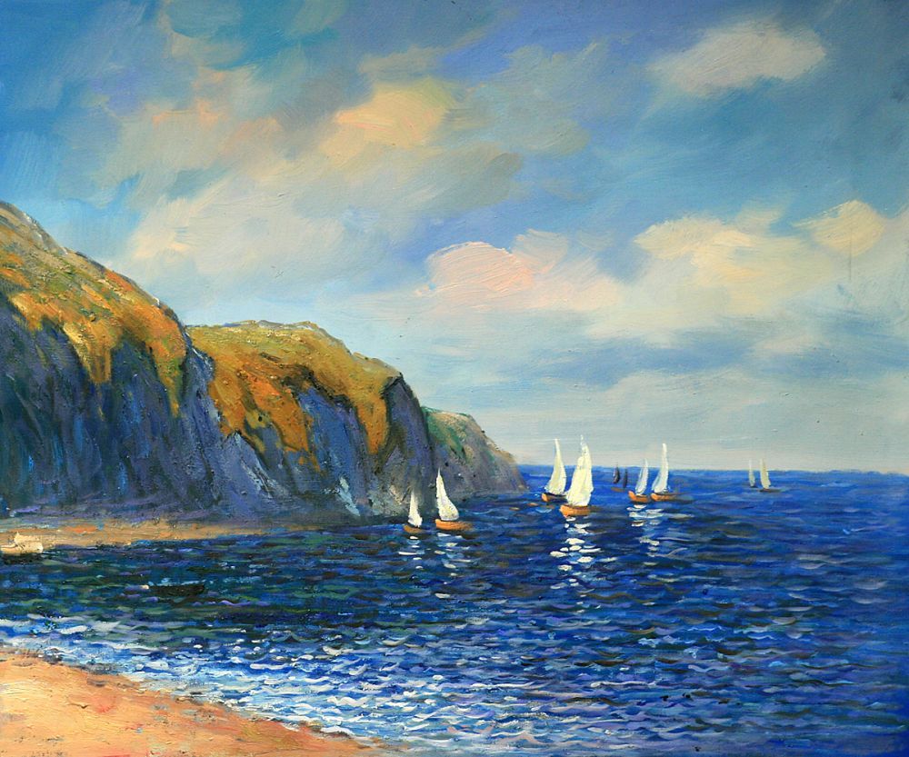 2018 Impression Oil Painting For Sale, Claude Cliffs And