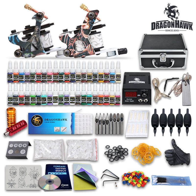 Details About Top Tattoo Kit 2 Machine Gun Ink Tip Power Supply Set 50 Needle 10 24gd 3 Amazon