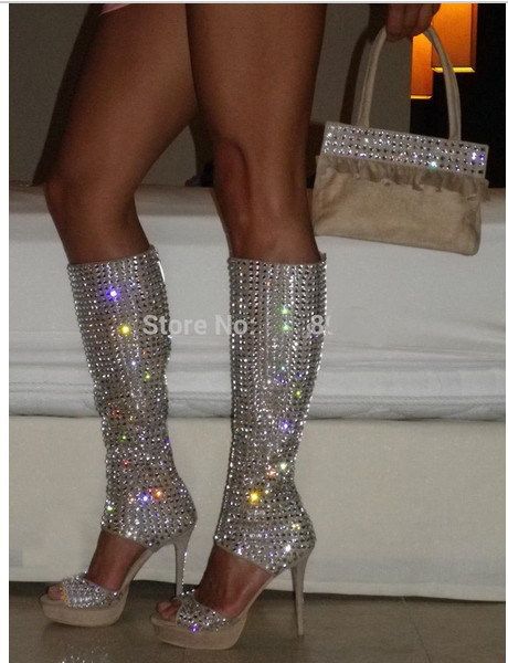 shiny long boots