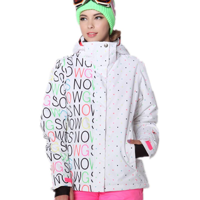 2017 Women Ski Jacket Ladies Black Or White Snowboard Jackets Female