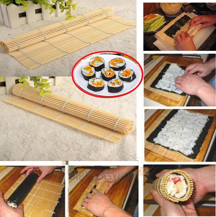 2017 Brand New Bamboo Sushi Mat Makisu Roll Asia Chinese Japanese Food