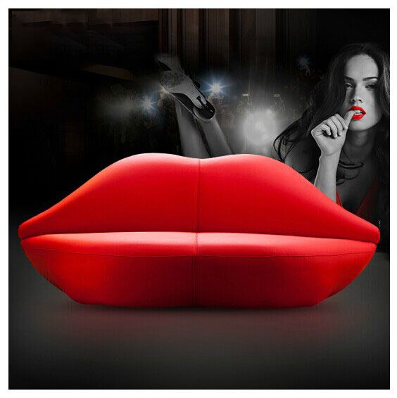 2017 Fashion Sexy Red Lips Sofa Leather Sofas Modern Art Living Room