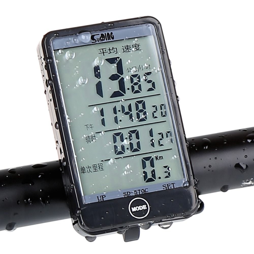 WholesaleSunding 576C Touch Button LCD Backlight Bike Computer