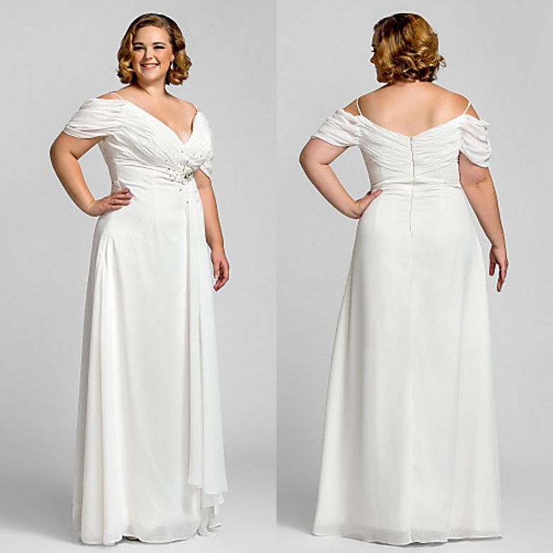 2015 Summer Plus Size Special Occasion Dresses Ivory Off Shoulder Prom