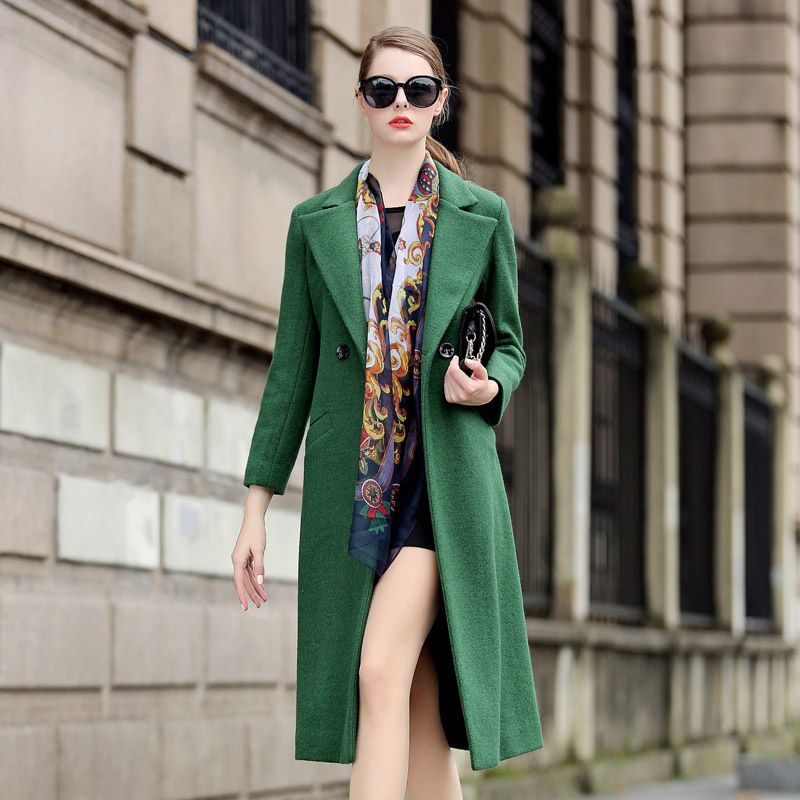 Wool Coats For Women Petite 2015 Europe Slim Fashion Long Ladies