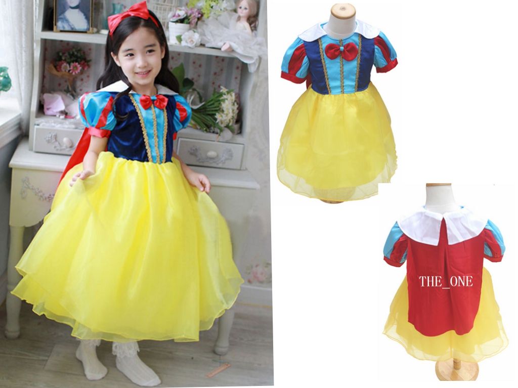 2017 Snow White Tutu Dress Girls Baby Girl Birthday Dress Snow White