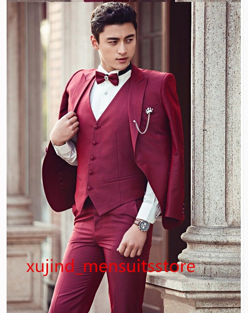 Dark red suit for men Mens Suits by Vinci for Spring - ExpressURWay - Mens Suits, Vinci, Mens Fashion Suits, Mens Dress Suits, Mens Business Suits, Business Suits, Spring Home Shipping and Return / .