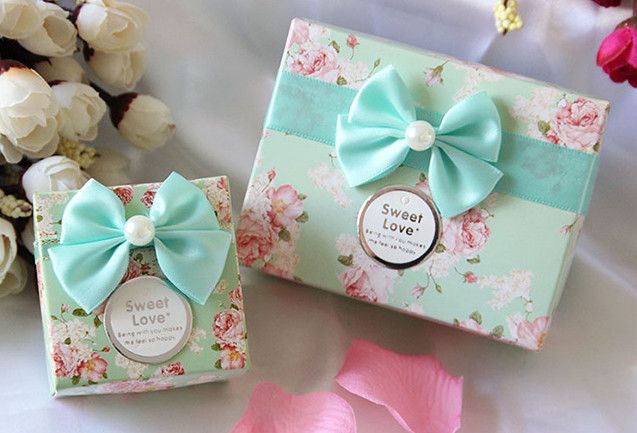 Wedding Favors Boxes Guests Bow Flower 2015 New Fashion Party Favors ...