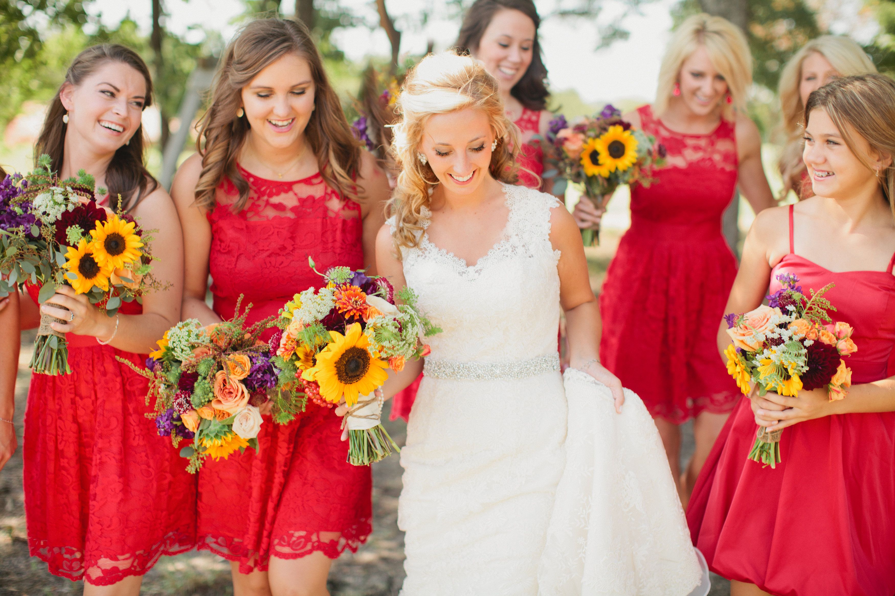 Summer Dresses Red Maid of Honor