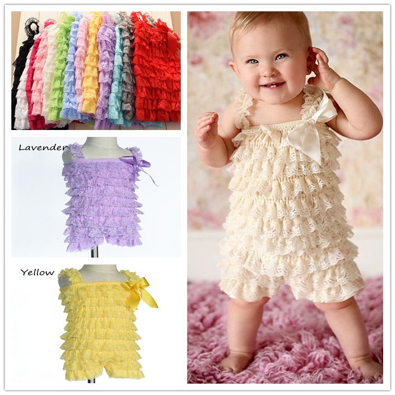 2017 Baby Lace Ruffle Romper Little Girls Cute Romper Baby Girls Dress