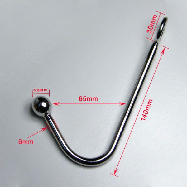 Stainless Steel Anal Hook With BallMetal Anal Hook